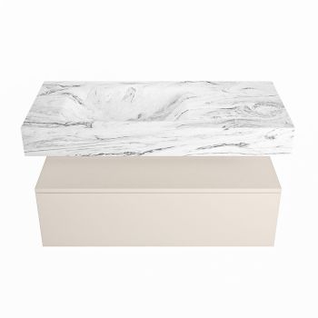corian waschtisch set alan dlux 100 cm braun marmor glace ADX100lin1ll0gla
