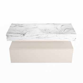 corian waschtisch set alan dlux 110 cm braun marmor glace ADX110lin1lR0gla