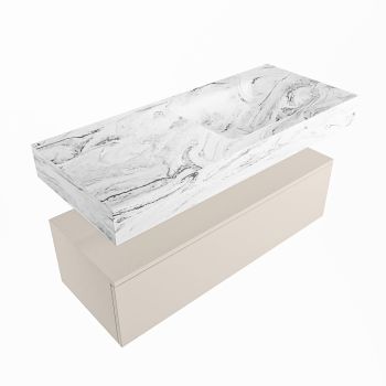 corian waschtisch set alan dlux 110 cm braun marmor glace ADX110lin1lR0gla