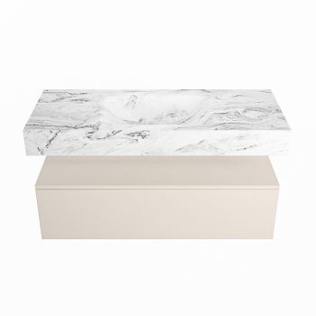 corian waschtisch set alan dlux 110 cm braun marmor glace ADX110lin1lM1gla