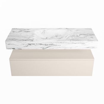 corian waschtisch set alan dlux 120 cm braun marmor glace ADX120lin1lM0gla