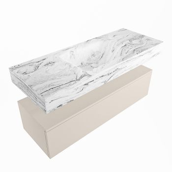 corian waschtisch set alan dlux 120 cm braun marmor glace ADX120lin1lM0gla