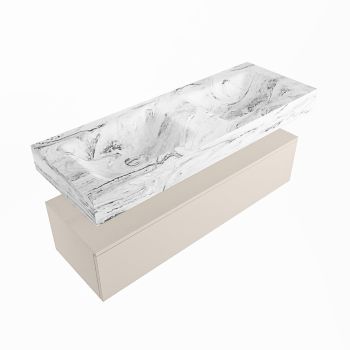 corian waschtisch set alan dlux 130 cm braun marmor glace ADX130lin1lD0gla