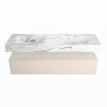corian waschtisch set alan dlux 150 cm braun marmor glace ADX150lin1lD0gla