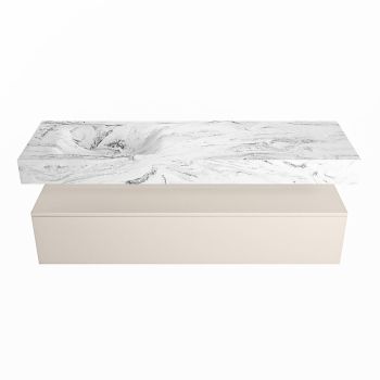 corian waschtisch set alan dlux 150 cm braun marmor glace ADX150lin1ll1gla