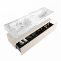 corian waschtisch set alan dlux 150 cm braun marmor glace ADX150lin1lD2gla