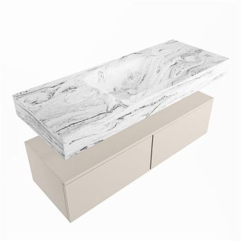 corian waschtisch set alan dlux 120 cm braun marmor glace ADX120lin2lM0gla