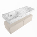 corian waschtisch set alan dlux 120 cm braun marmor glace ADX120lin2ll0gla
