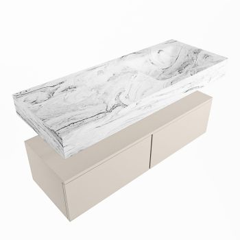 corian waschtisch set alan dlux 120 cm braun marmor glace ADX120lin2lR0gla