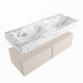 corian waschtisch set alan dlux 120 cm braun marmor glace ADX120lin2lD2gla