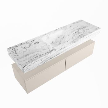 corian waschtisch set alan dlux 150 cm braun marmor glace ADX150lin2lM0gla