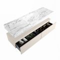 corian waschtisch set alan dlux 150 cm braun marmor glace ADX150lin2lM0gla