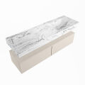 corian waschtisch set alan dlux 150 cm braun marmor glace ADX150lin2lR1gla