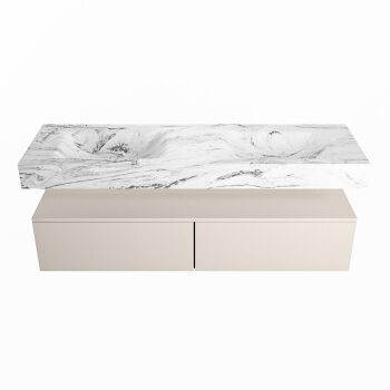 corian waschtisch set alan dlux 150 cm braun marmor glace ADX150lin2lD2gla