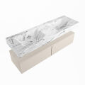 corian waschtisch set alan dlux 150 cm braun marmor glace ADX150lin2lD2gla