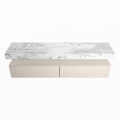corian waschtisch set alan dlux 200 cm braun marmor glace ADX200lin2lR0gla
