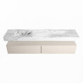 corian waschtisch set alan dlux 200 cm braun marmor glace ADX200lin2lD0gla