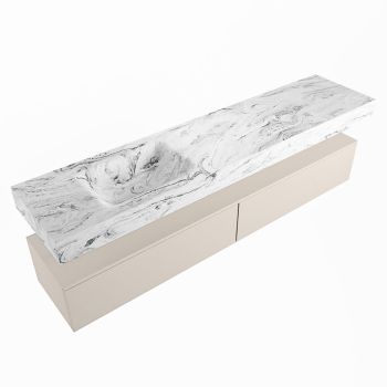 corian waschtisch set alan dlux 200 cm braun marmor glace ADX200lin2ll1gla