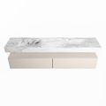 corian waschtisch set alan dlux 200 cm braun marmor glace ADX200lin2lD2gla