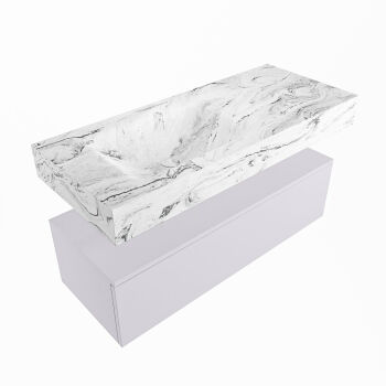 corian waschtisch set alan dlux 110 cm braun marmor glace ADX110cal1ll1gla
