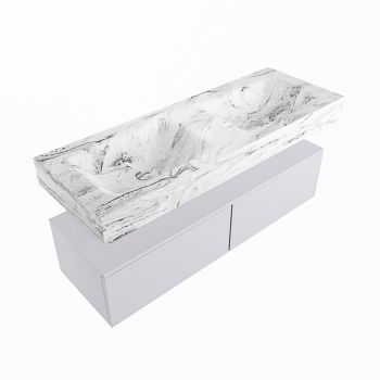 corian waschtisch set alan dlux 130 cm braun marmor glace ADX130cal2lD0gla