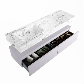 corian waschtisch set alan dlux 150 cm braun marmor glace ADX150cal2ll1gla