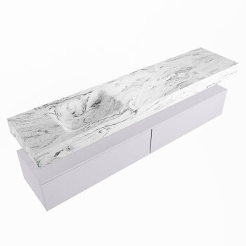 corian waschtisch set alan dlux 200 cm braun marmor glace ADX200cal2ll1gla