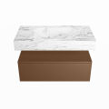 corian waschtisch set alan dlux 90 cm braun marmor glace ADX90Rus1lM1gla