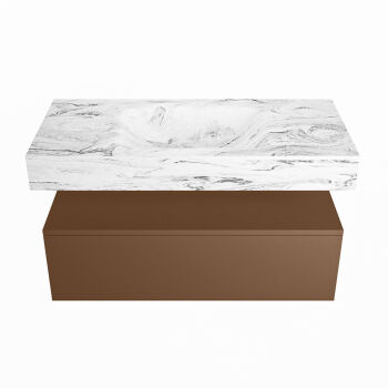 corian waschtisch set alan dlux 100 cm braun marmor glace ADX100Rus1lM0gla
