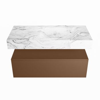 corian waschtisch set alan dlux 100 cm braun marmor glace ADX100Rus1lR0gla