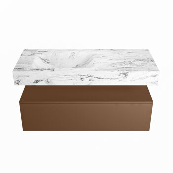 corian waschtisch set alan dlux 110 cm braun marmor glace ADX110Rus1ll1gla