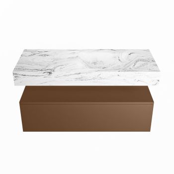 corian waschtisch set alan dlux 110 cm braun marmor glace ADX110Rus1lR1gla