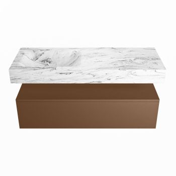 corian waschtisch set alan dlux 120 cm braun marmor glace ADX120Rus1ll0gla