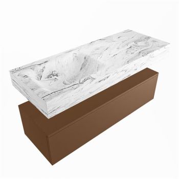 corian waschtisch set alan dlux 120 cm braun marmor glace ADX120Rus1ll0gla