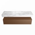corian waschtisch set alan dlux 150 cm braun marmor glace ADX150Rus1lM0gla