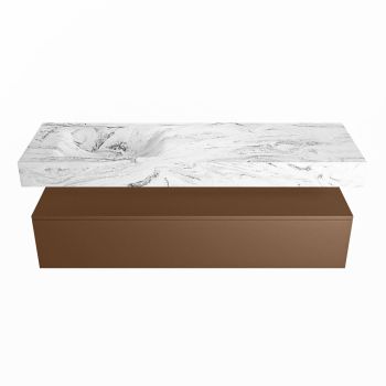 corian waschtisch set alan dlux 150 cm braun marmor glace ADX150Rus1ll0gla