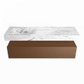 corian waschtisch set alan dlux 150 cm braun marmor glace ADX150Rus1ll0gla
