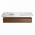 corian waschtisch set alan dlux 200 cm braun marmor glace ADX200Rus2ll0gla
