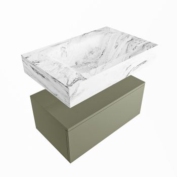 corian waschtisch set alan dlux 70 cm braun marmor glace ADX70Arm1lM1gla