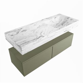 corian waschtisch set alan dlux 120 cm braun marmor glace ADX120Arm2lR0gla