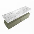 corian waschtisch set alan dlux 150 cm braun marmor glace ADX150Arm2lM1gla