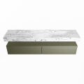 corian waschtisch set alan dlux 200 cm braun marmor glace ADX200Arm2lR1gla
