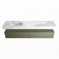 corian waschtisch set alan dlux 200 cm braun marmor glace ADX200Arm2lD2gla