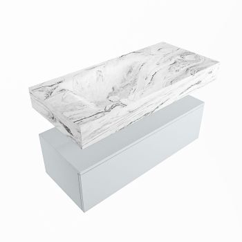 corian waschtisch set alan dlux 100 cm braun marmor glace ADX100cla1ll0gla