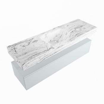 corian waschtisch set alan dlux 150 cm braun marmor glace ADX150cla1lM0gla