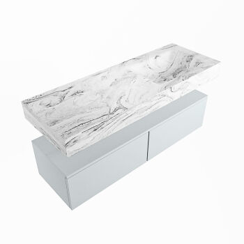 corian waschtisch set alan dlux 130 cm braun marmor glace ADX130cla2lR1gla