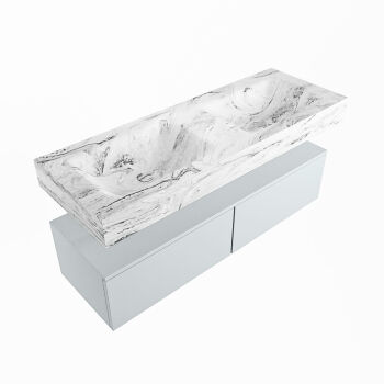 corian waschtisch set alan dlux 130 cm braun marmor glace ADX130cla2lD2gla