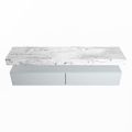 corian waschtisch set alan dlux 200 cm braun marmor glace ADX200cla2lR1gla