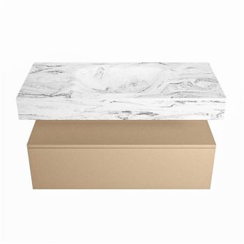 corian waschtisch set alan dlux 100 cm braun marmor glace ADX100oro1lM1gla