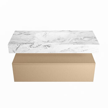 corian waschtisch set alan dlux 110 cm braun marmor glace ADX110oro1lM1gla